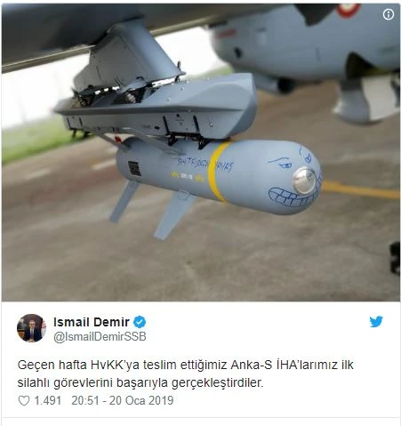 Yeni nesil İHA, ilk silahlı görevini başarıyla tamamladı